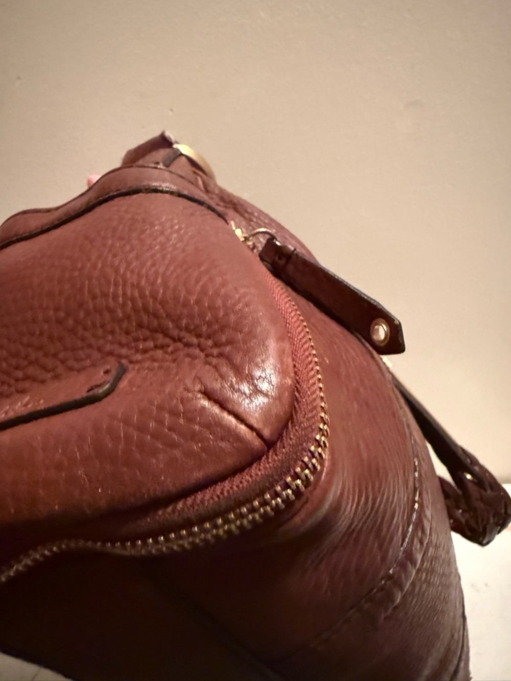 Cole Haan Hobo Brown Leather Shoulder Bag With Braided Strap - Picture 6 of 15